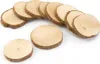 Oblique Unique 10 Holz Scheiben Untersetzer mit Rinde Produktbild-Vorschau 2