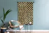 MuchoWow® Wandteppich Wandbehang Muster - Kariert - Gold Produktbild-Vorschau 5