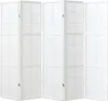 Homestyle4u Paravent Raumteiler 5 teilig Holz Weiss Produktbild-Vorschau 1