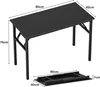 Składane biurko komputerowe 80x40x75cm czarne E1 drewno Podgląd zdjęcia produktu 2
