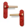 Türdrücker-Garnitur mit Langschild | Rot | Modernes Design Produktbild-Vorschau 2