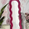 Nástěnné zrcadlo se sametovým rámem v barvě fuchsie, Náhled obrázku produktu 5