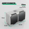 ABSINA Aufputz Schutzkontakt Steckdose für Feuchtraum - 20x Produktbild-Vorschau 4