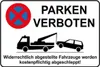 vianmo Holzschild 20x30 cm Parken verboten widerrechtlich Produktbild-Vorschau 1