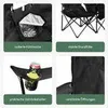 2er Partner Anglerstuhl Campingstuhl mit Sonnenschirm und Produktbild-Vorschau 4