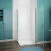 A modern bathroom with a glass shower enclosure. Produktbild-Vorschau