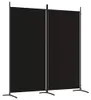 vidaXL 2-dílné paravány Black 175x180 cm Fabric Náhled obrázku produktu 1