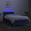 vidaXL Boxspring posteľ s matracom a LED modrou látkou Náhľad obrázku produktu 4