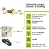 3er Badleuchte "Grando" Bronzeoptik 3-flammig E14 IP20 Produktbild-Vorschau 2