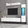 Set di mobili da parete Sweiko TV 3 pezzi illuminazione LED Anteprima dell’immagine prodotto 1