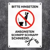 Bitte hinsetzen, ansonsten… Toilette Metallschild in 15x20 Produktbild-Vorschau 2