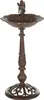 BELIANI Vogeltränke Braun Metall 53 cm Hoch Blumenform Produktbild-Vorschau 7