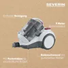 Severin Aspirateur Sans Sac  Blanc Rouge  750w  2 1 L  79 Voir les images du produit 9
