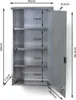 Jago® Medizinschrank - Abschließbar, 4 Fächer, Stahl, Glas, Produktbild-Vorschau 21