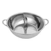 A stainless steel hot pot with a divider. Náhled obrázku produktu