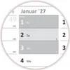 XXL Wandkalender DIN A0 2027 (grau2) große Tageskästchen Produktbild-Vorschau 2