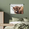 MuchoWow® Wandteppich Wandbehang Schottisches Hochlandrind Produktbild-Vorschau 4