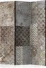3-teiliger Doppelseitiger Vlies Paravent - Geometric Produktbild-Vorschau 1