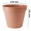 Pflanztop Runder 1,6L terrakota Ø17 cm kunststoff, für Produktbild-Vorschau 2