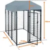 Hundezwinger Hundekäfig Hundehaus 185x117x185 cm mit Dach Produktbild-Vorschau 2