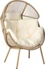 BELIANI Gartensessel Natürlich PE Rattan mit Hocker Produktbild-Vorschau 6