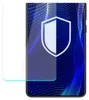A screen protector is shown on a smartphone with a blue abstract background. Náhled obrázku produktu