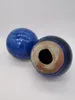 Blaue Keramik Gartenkugel massiv 28x26cm frost- & Produktbild-Vorschau 7