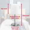 Nachttischlampe mit Kabelschalter, E14 Fassung, Produktbild-Vorschau 7