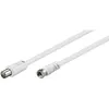 A white coaxial cable with two different connectors on each end, shown against a white background. Náhled obrázku produktu
