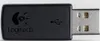 A close-up shot of a black Logitech USB wireless receiver. Produktbild-Vorschau