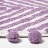 HOMESCAPES Badematte flieder mit Zickzack-Muster - Produktbild-Vorschau 3