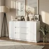 BEAUTYSOFA | Komoda LEMON 120 cm, bílá, příborník se 3 Náhled obrázku produktu 1