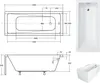 Badewanne MODERN 150x70 mit Füßen, mit Siphon und Schürze Produktbild-Vorschau 3