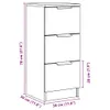 vidaXL Sideboards 2 Stk. Artisan-Eiche 30x30x70 cm Produktbild-Vorschau 8