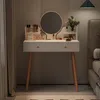 Kosmetický toaletní stolek s make-up zrcadlem bílý velký se Náhled obrázku produktu 4