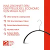 MAWA Kleiderbügel, 25er-Set, rutschfest, 40 cm, Schwarz, Produktbild-Vorschau 3