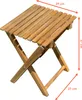 Akazie Klapphocker 37cm im Teak Look - Holz Garten Hocker Produktbild-Vorschau 2