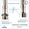 wąż sanitarny tecuro 3/8 ÜWM x 3/8 AG x 2000 mm - KTW-A- Podgląd zdjęcia produktu 3