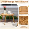 COSTWAY Beistelltisch Holz, runder Gartentisch, Holztisch Produktbild-Vorschau 6