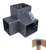 GeZu Impex Pfostenecke 3 Balken 121 x 121 mm Anthrazit Produktbild-Vorschau 1
