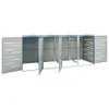 Box pour poubelles pour 4 tonnes 276,5x77,5x115,5 cm acier Voir les images du produit 4