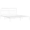 Bettgestell mit Kopfteil Metall Weiß 193x203 cm Produktbild-Vorschau 1