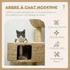 PawHut Arbre à chat avec griffoir arbre à grimper pour chat Voir les images du produit 3