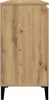 A side view of a wooden sideboard with black legs. Náhľad obrázku produktu