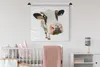 MuchoWow® Wandteppich Wandbehang Kühe - Weiß - Makro 90x90 Produktbild-Vorschau 1