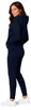 Damen Jogginganzug einfarbig 100% Baumwolle 586 Navy XL Produktbild-Vorschau 3
