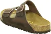 A close-up, angled view of a brown Birkenstock sandal against a white background. Produktbild-Vorschau
