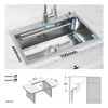 Cecipa Edelstahlspüle 70x45 cm Küchenspüle mit Stufe & Produktbild-Vorschau 5
