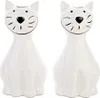 Two white ceramic cat-shaped humidifiers are shown side-by-side against a white background. Podgląd zdjęcia produktu