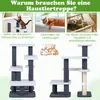 COSTWAY 2in1 Arbre à chat Escalier pour chiens, 77 cm, Voir les images du produit 7